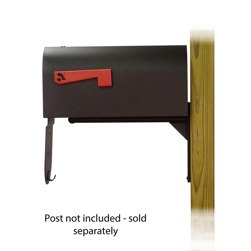 Titan Aluminum Curbside Mailbox with Ashley front single mailbox mounting bracket. Picture 4