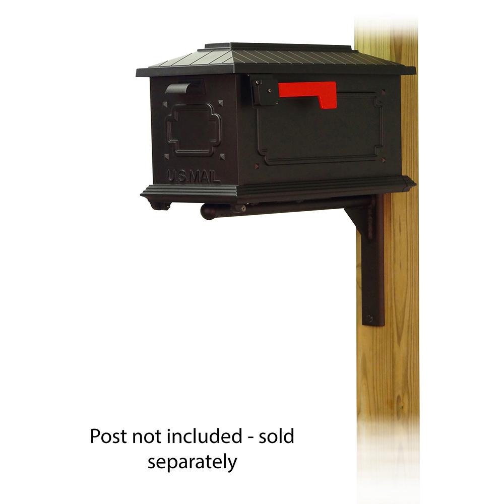 Kingston Curbside Mailbox with Ashley front single mailbox mounting bracket. Picture 1