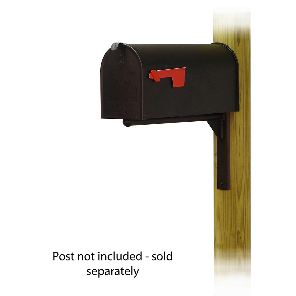 Standard Steel Curbside Mailbox with Ashley front single mailbox mounting bracket. Picture 1