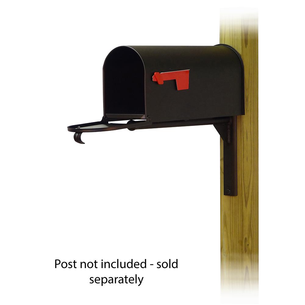 Standard Steel Curbside Mailbox with Ashley front single mailbox mounting bracket. Picture 3