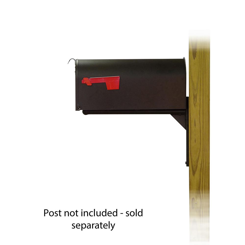 Standard Steel Curbside Mailbox with Ashley front single mailbox mounting bracket. Picture 4