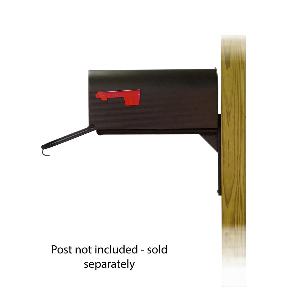 Standard Steel Curbside Mailbox with Ashley front single mailbox mounting bracket. Picture 5