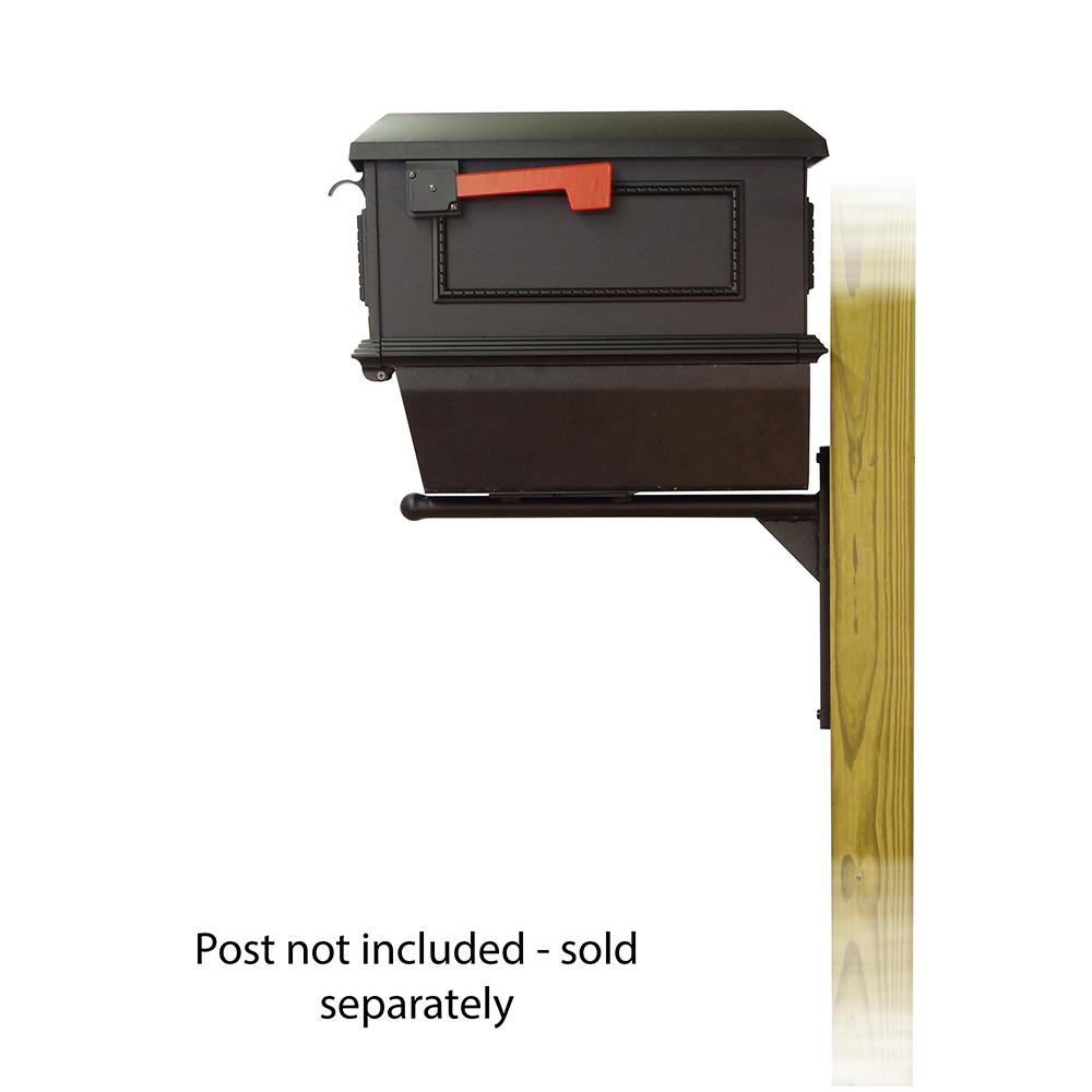 Traditional Curbside Mailbox with Newspaper tube and Ashley front single mailbox mounting bracket. Picture 3