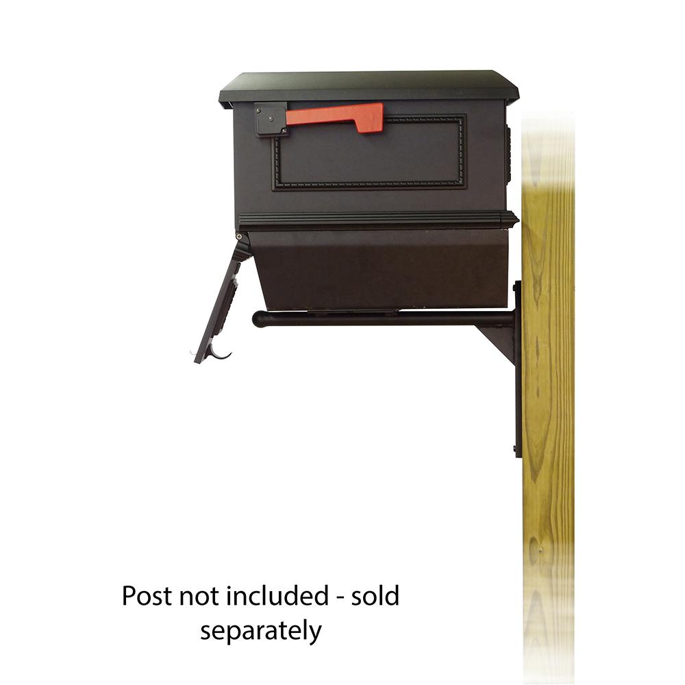 Traditional Curbside Mailbox with Newspaper tube and Ashley front single mailbox mounting bracket. Picture 4