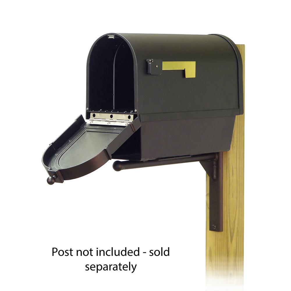 Berkshire Curbside Mailbox with Newspaper tube and Ashley front single mailbox mounting bracket. Picture 2