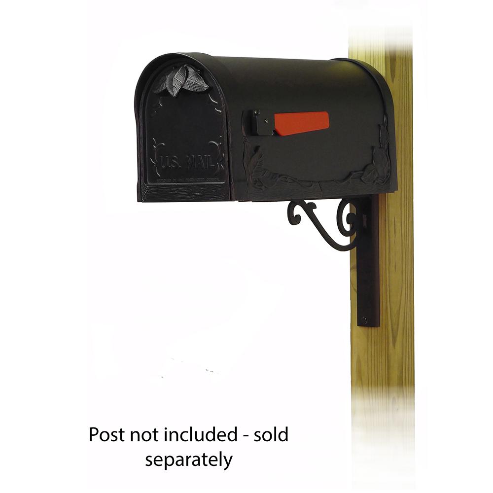 Floral Curbside Mailbox with Baldwin front single mailbox mounting bracket. Picture 1