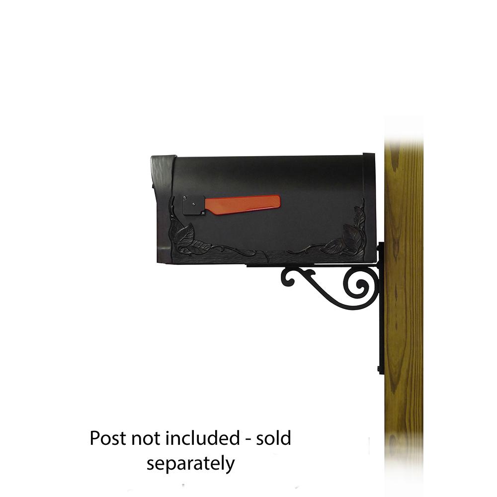 Floral Curbside Mailbox with Baldwin front single mailbox mounting bracket. Picture 3
