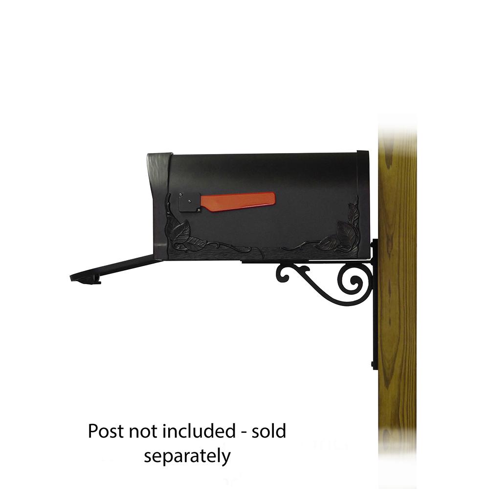 Floral Curbside Mailbox with Baldwin front single mailbox mounting bracket. Picture 4