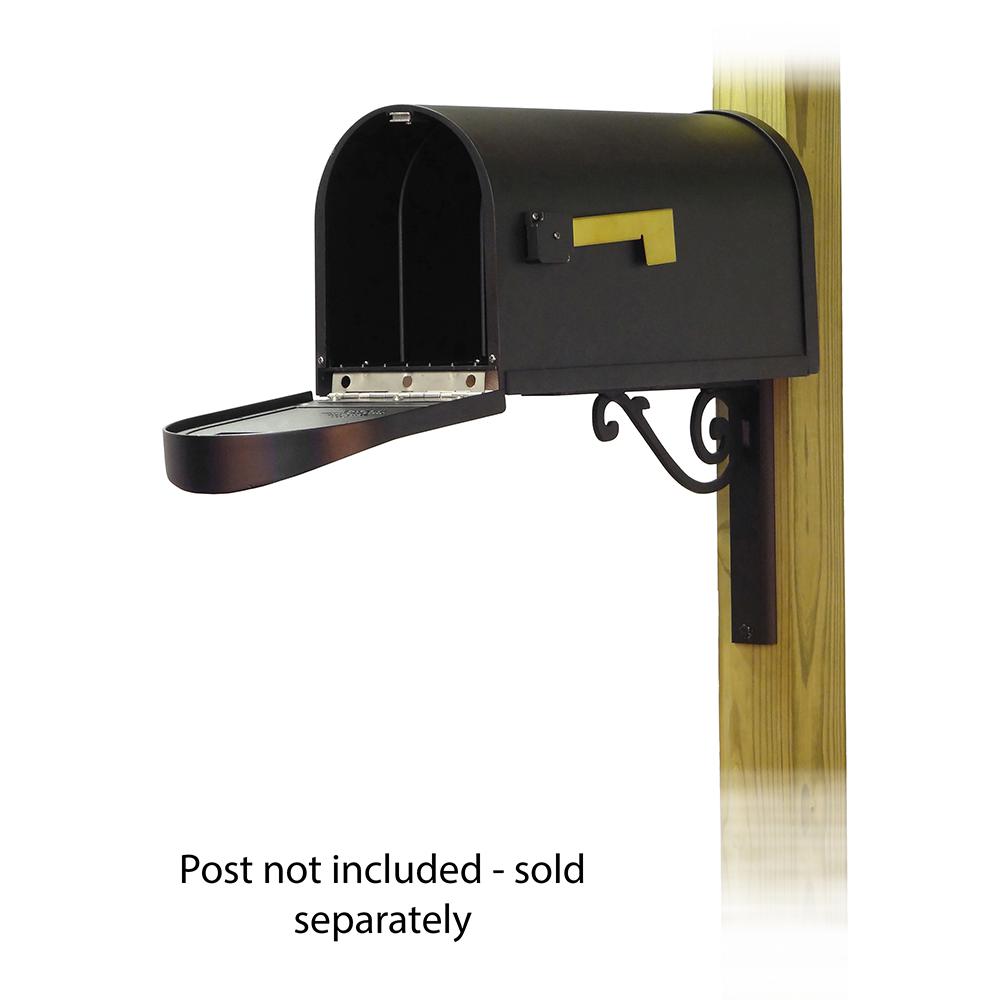Classic Curbside Mailbox with Baldwin front single mailbox mounting bracket. Picture 3