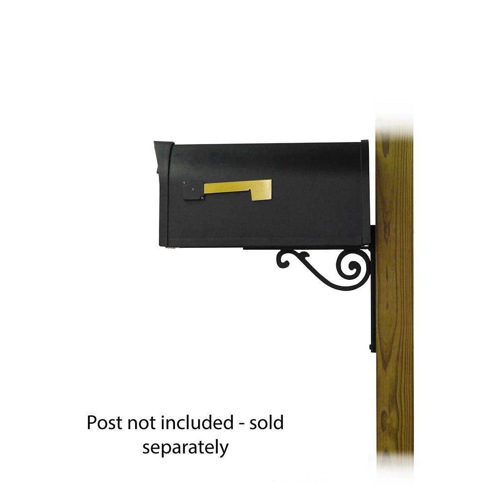 Classic Curbside Mailbox with Baldwin front single mailbox mounting bracket. Picture 4