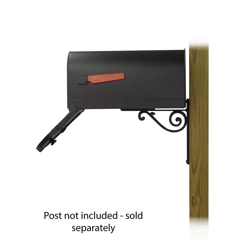 Savannah Curbside Mailbox with Baldwin front single mailbox mounting bracket. Picture 4