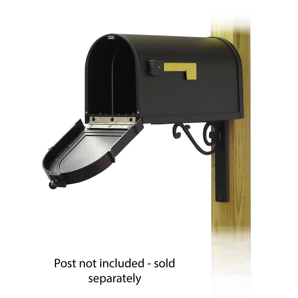 Berkshire Curbside Mailbox with Baldwin front single mailbox mounting bracket. Picture 2