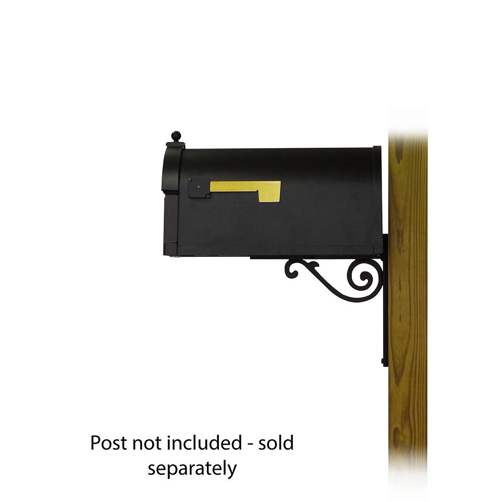 Berkshire Curbside Mailbox with Baldwin front single mailbox mounting bracket. Picture 3