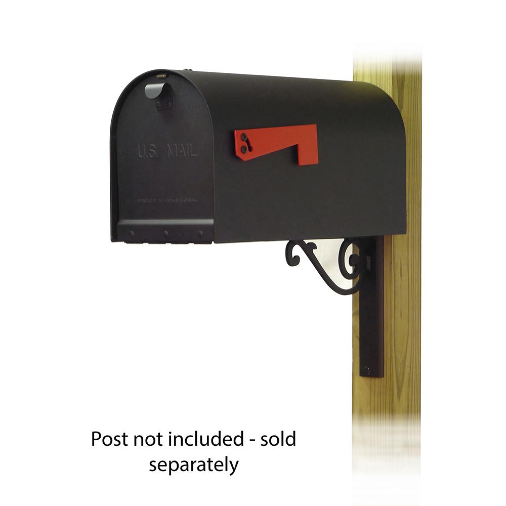 Titan Steel Curbside Mailbox with Baldwin front single mailbox mounting bracket. Picture 1