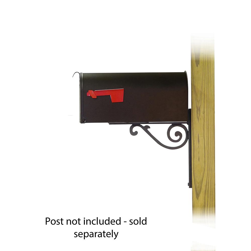 Standard Steel Curbside Mailbox with Baldwin front single mailbox mounting bracket. Picture 4