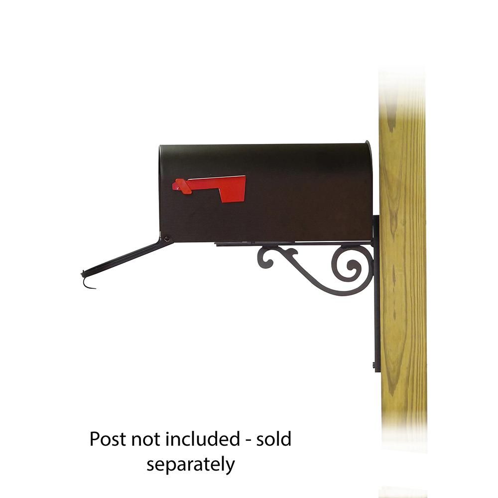 Standard Steel Curbside Mailbox with Baldwin front single mailbox mounting bracket. Picture 5