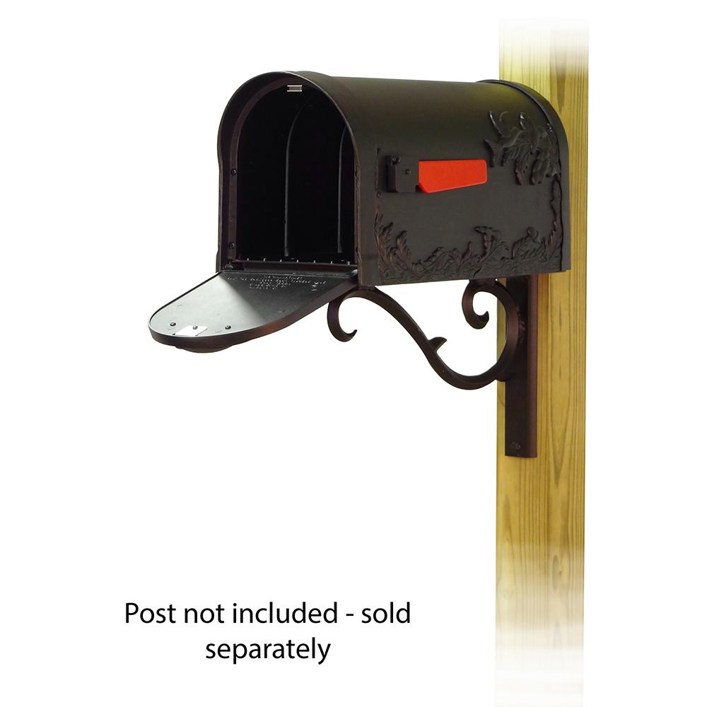 Hummingbird Curbside Mailbox with Sorrento front single mailbox mounting bracket. Picture 3