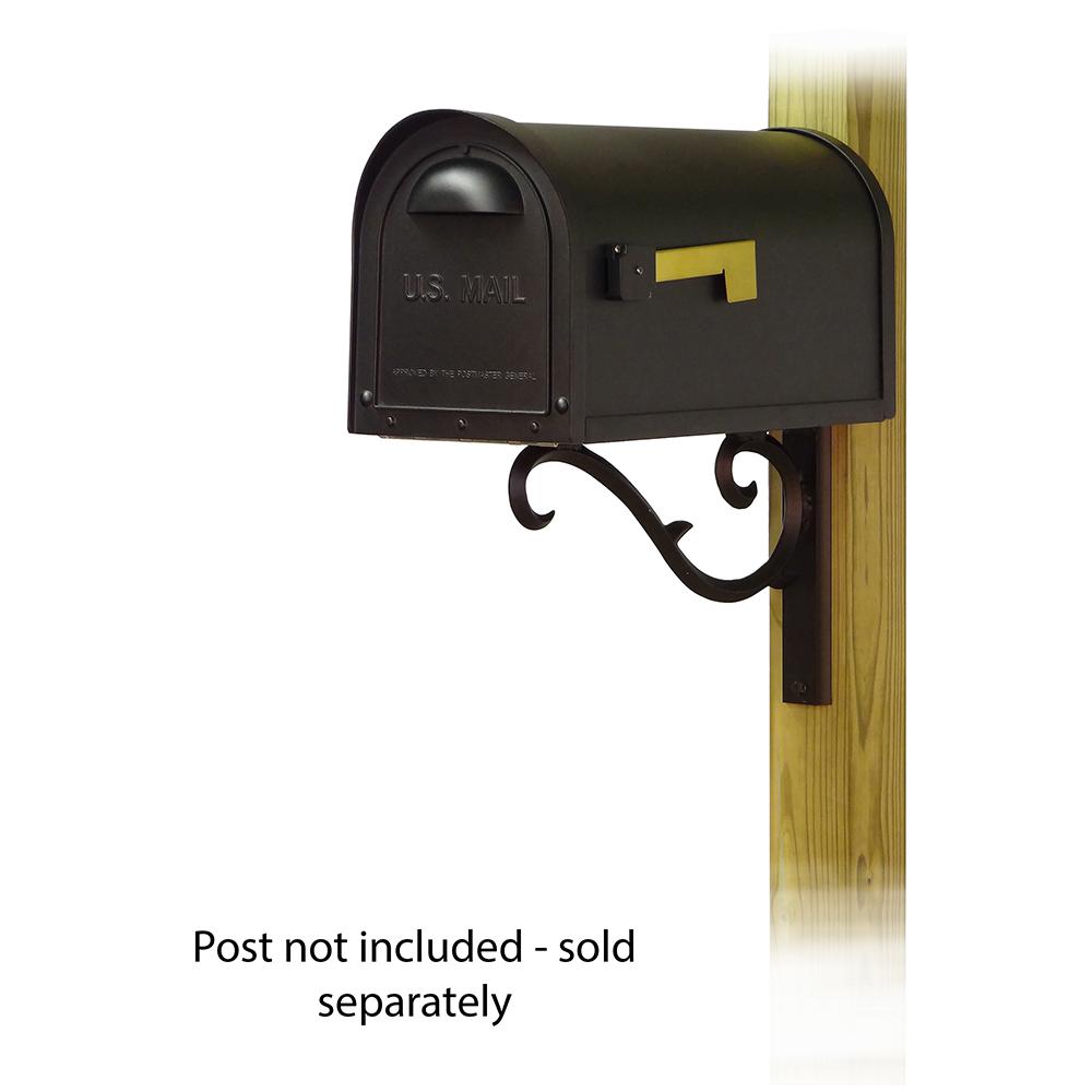 Classic Curbside Mailbox with Sorrento front single mailbox mounting bracket. Picture 1