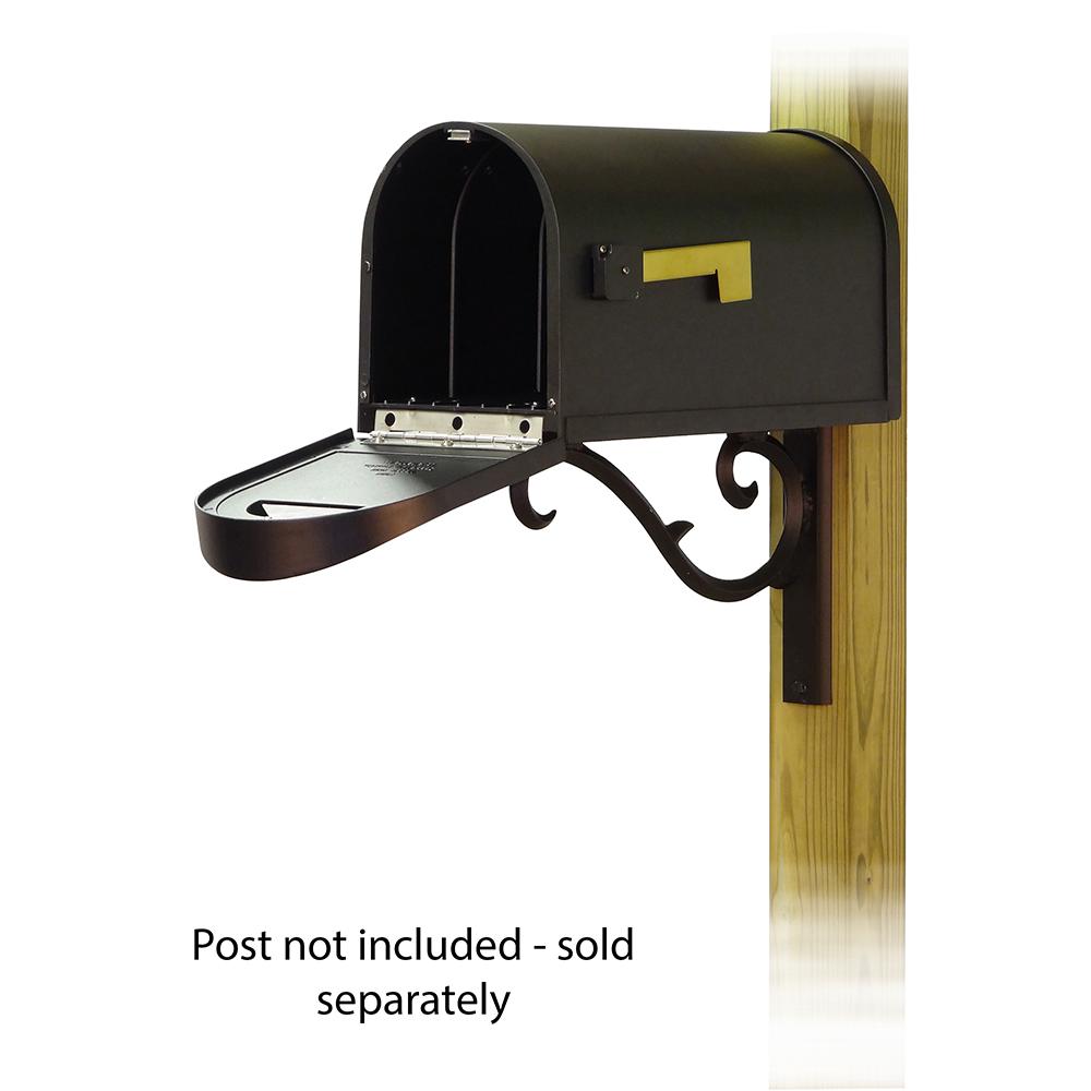 Classic Curbside Mailbox with Sorrento front single mailbox mounting bracket. Picture 2