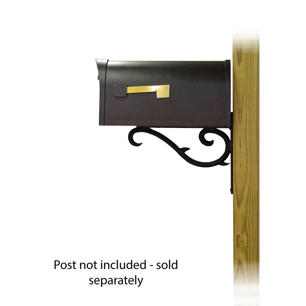 Classic Curbside Mailbox with Sorrento front single mailbox mounting bracket. Picture 3