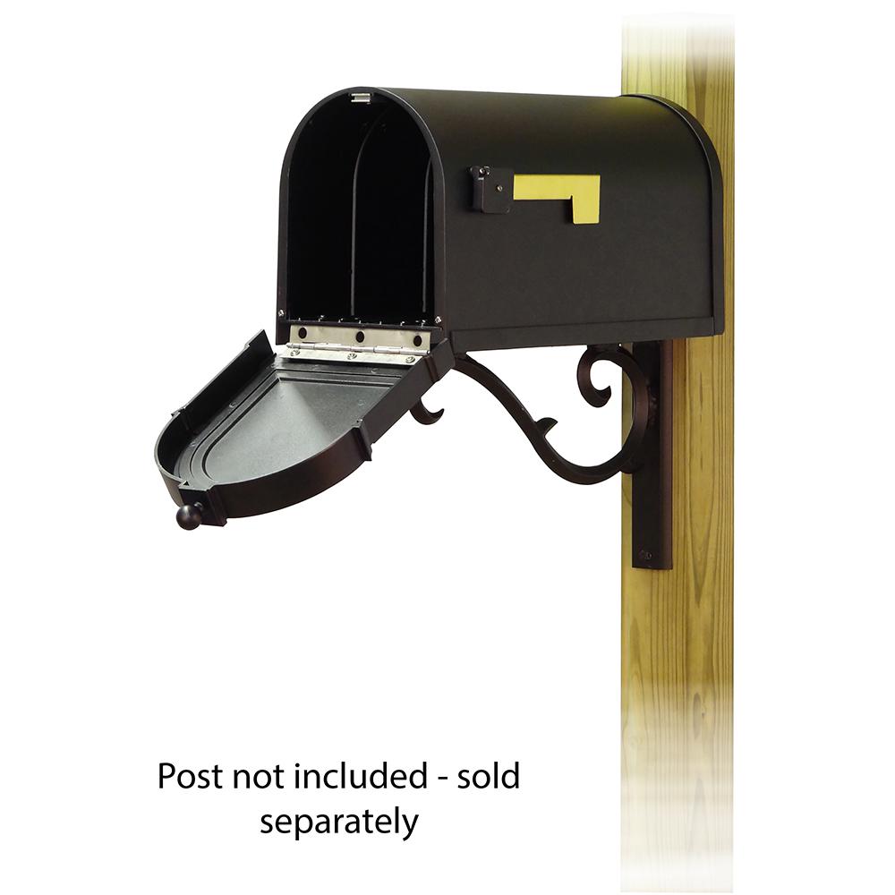 Berkshire Curbside Mailbox with Sorrento front single mailbox mounting bracket. Picture 2