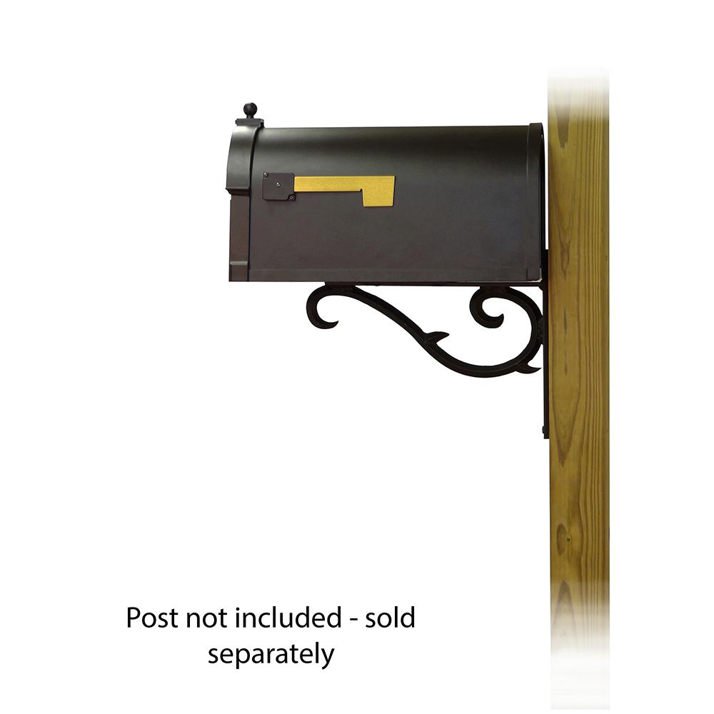Berkshire Curbside Mailbox with Sorrento front single mailbox mounting bracket. Picture 3