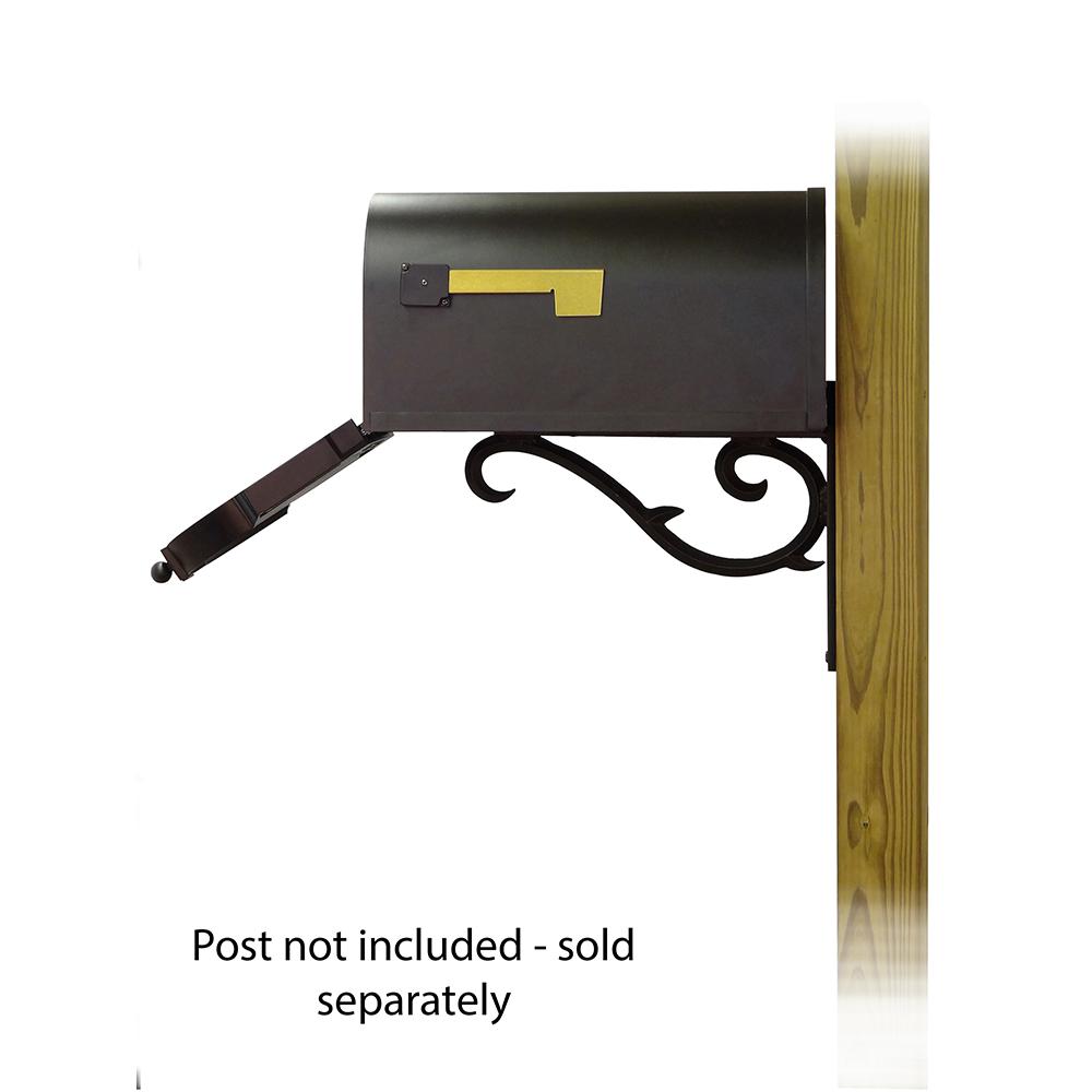 Berkshire Curbside Mailbox with Sorrento front single mailbox mounting bracket. Picture 4
