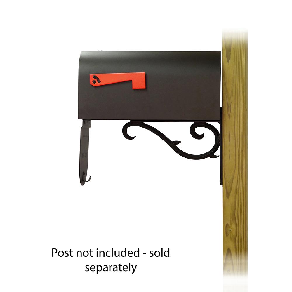 Titan Steel Curbside Mailbox with Sorrento front single mailbox mounting bracket. Picture 4