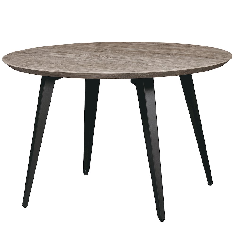 Ravenna Modern Round Wood 47" Dining Table With Metal Legs. Picture 1