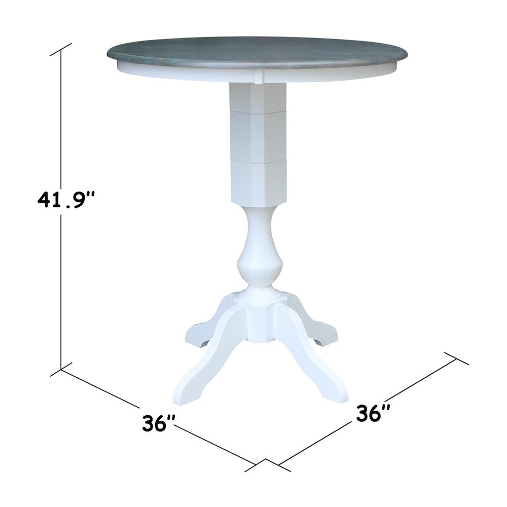 36" Round Top Bar Height Pedestal Table. Picture 4