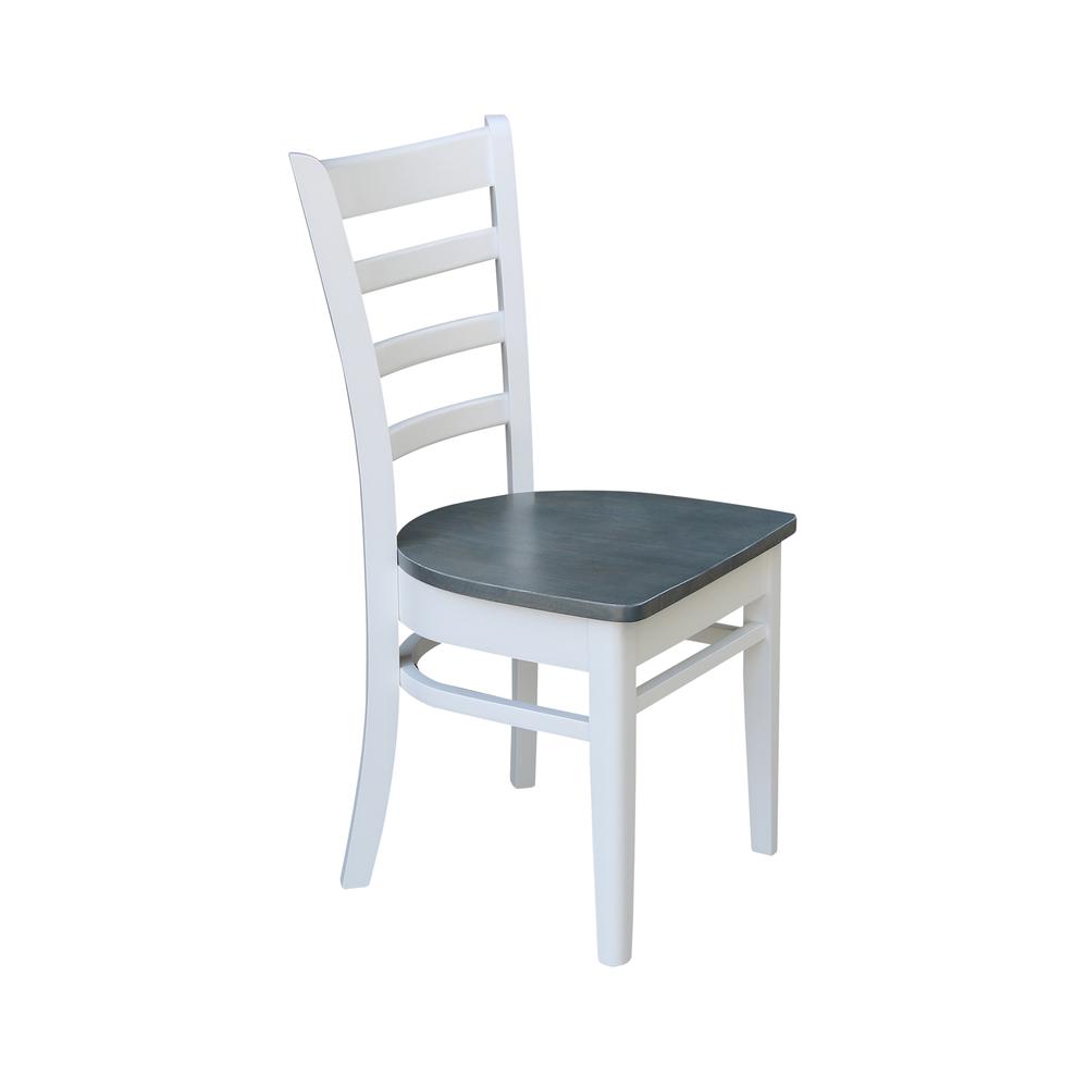 Emily Side Chair, White/Heather Gray. Picture 4