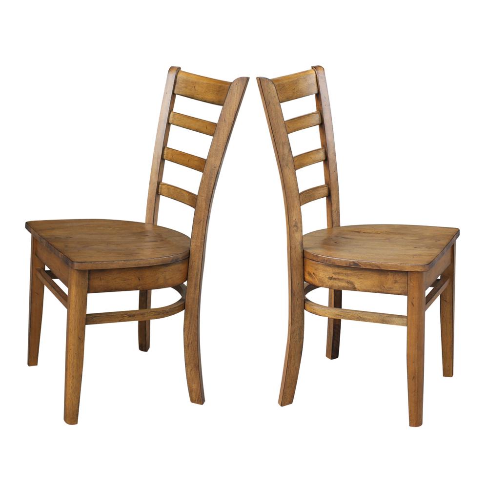 Set of Two Emily Side Chairs, Pecan. Picture 5