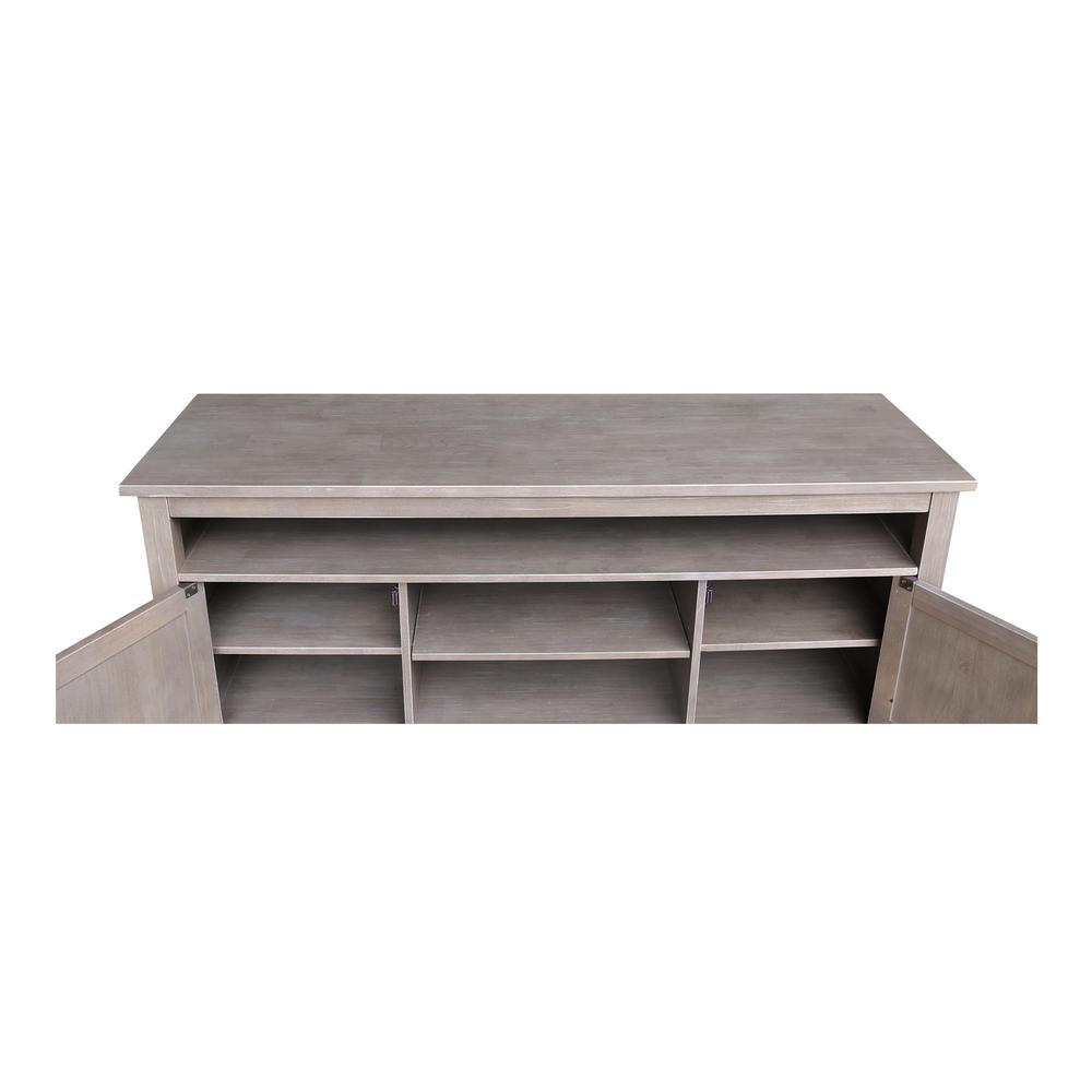 Entertainment / TV Stand - With 2 Doors, Washed Gray Taupe. Picture 7