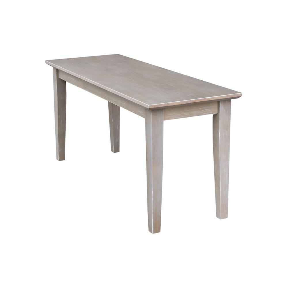 Shaker Styled Bench , Washed Gray Taupe. Picture 4