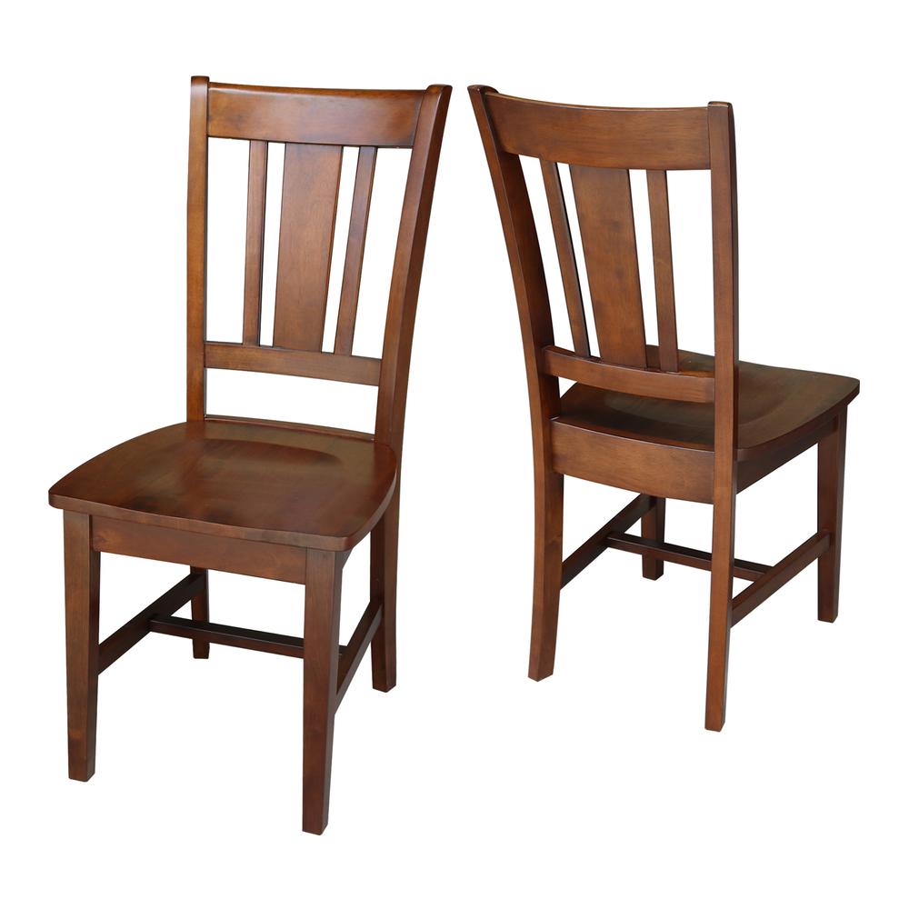 Set of Two San Remo Splatback Chairs, Espresso. Picture 3