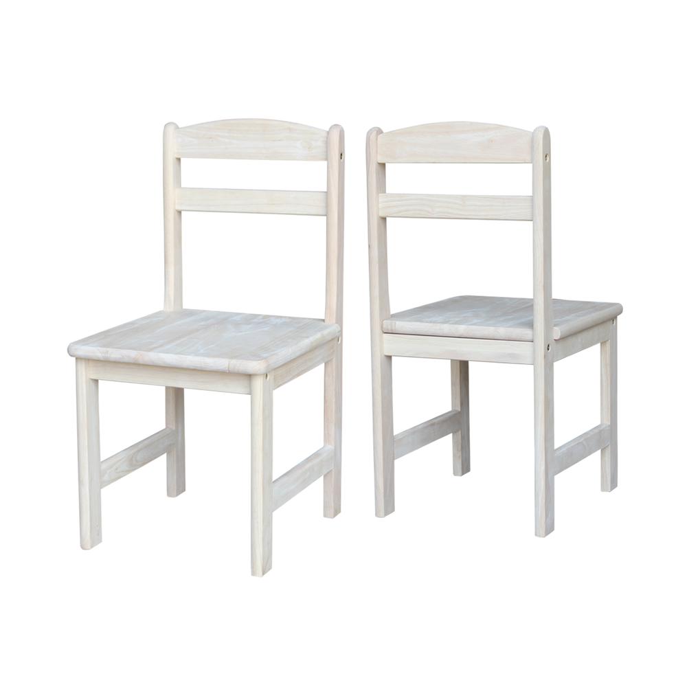 Set of Two Juvenile Chairs, Unfinished. Picture 1
