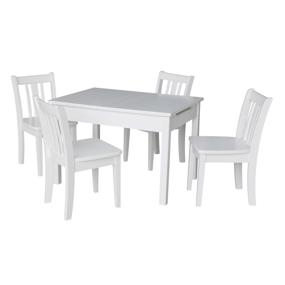 Table With 4 San Remo Juvenile Chairs, White. Picture 3