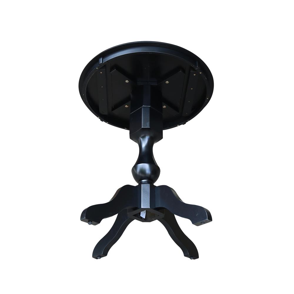 30" Round Top Pedestal Table - 34.9"H, Black. Picture 3