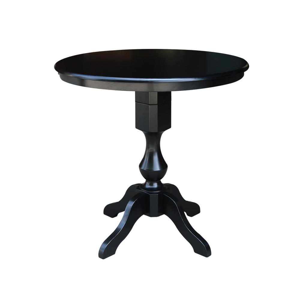 36" Round Top Pedestal Table - 34.9"H, Black. Picture 10