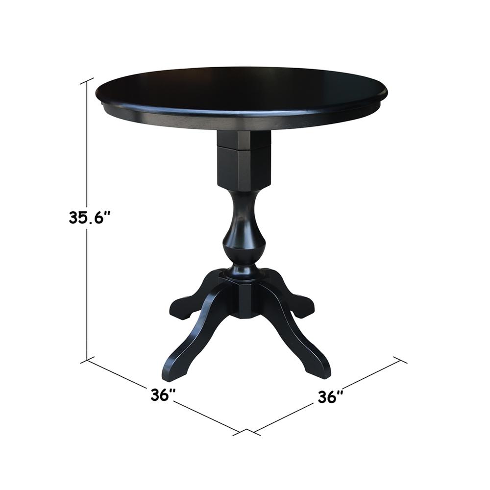 36" Round Top Pedestal Table - 34.9"H. Picture 1