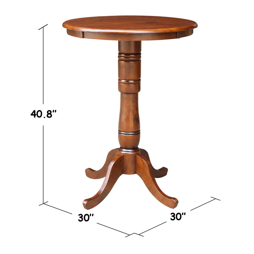 30" Round Top Pedestal Table - 34.9"H. Picture 4