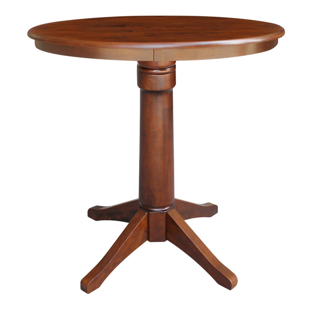 36" Round Top Pedestal Table - 28.9"H, Espresso. Picture 11