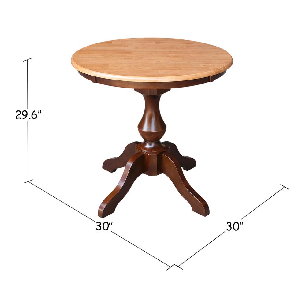 30" Round Top Pedestal Table - 28.9"H. Picture 1