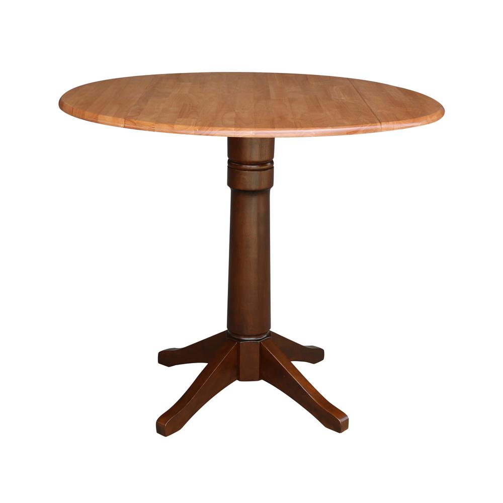 42" Round Dual Drop Leaf Pedestal Table - 36.3"h. Picture 16