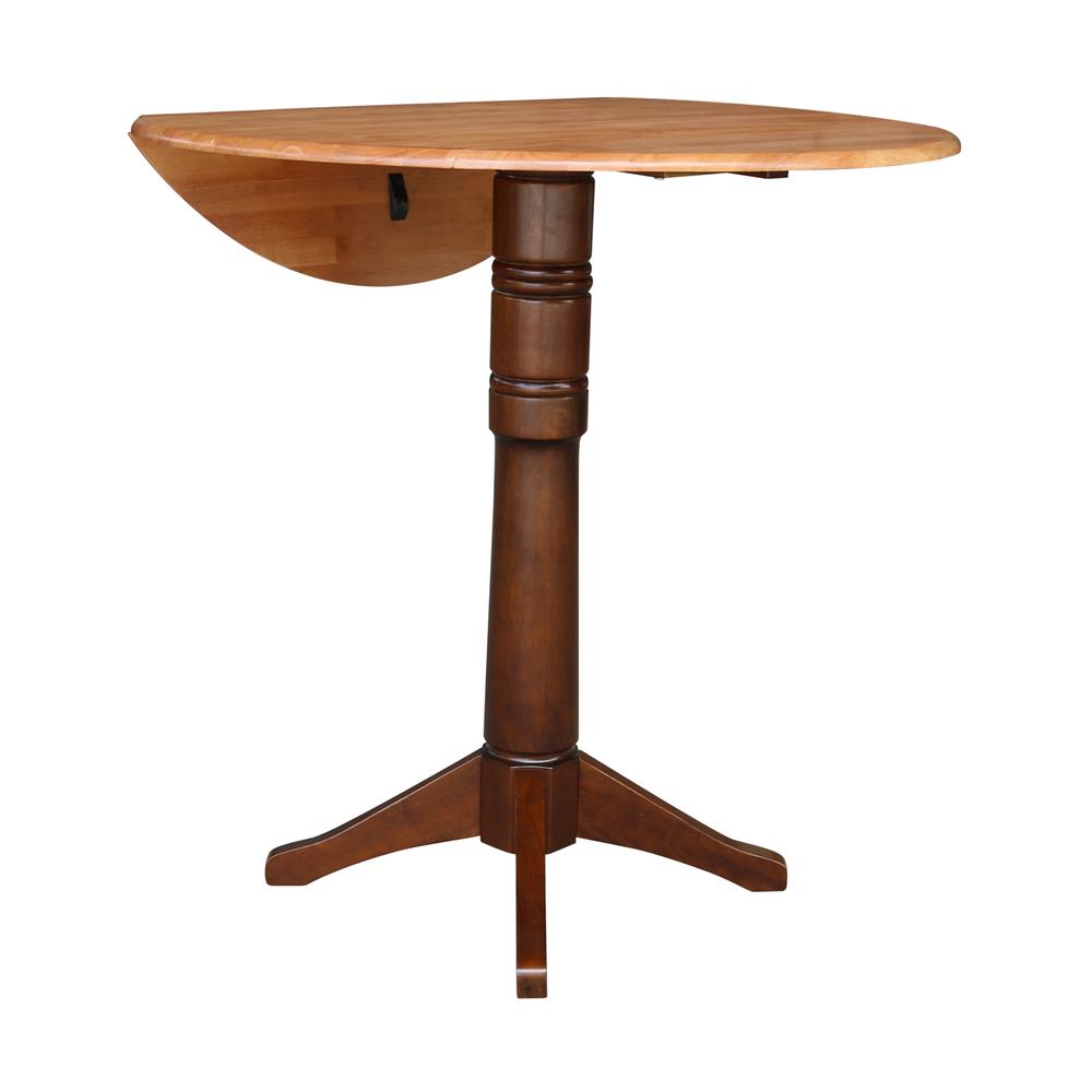 42" Round Dual Drop Leaf Pedestal Table - 36.3"h. Picture 10