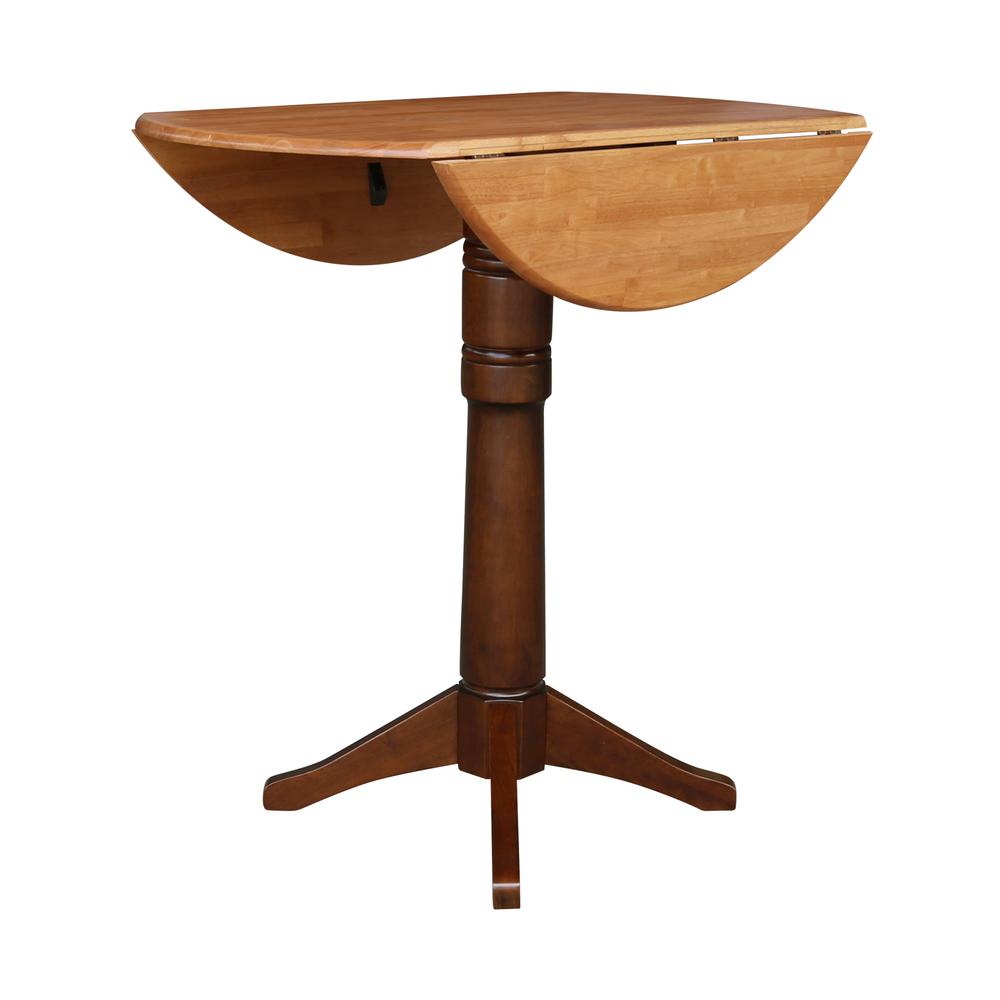 42" Round Dual Drop Leaf Pedestal Table - 36.3"h. Picture 11
