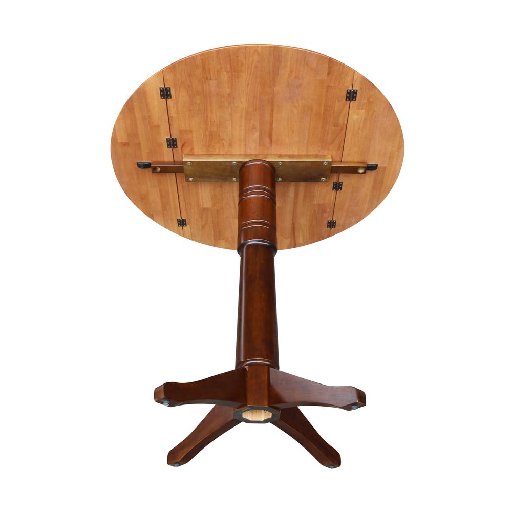 42" Round Dual Drop Leaf Pedestal Table - 36.3"h. Picture 14