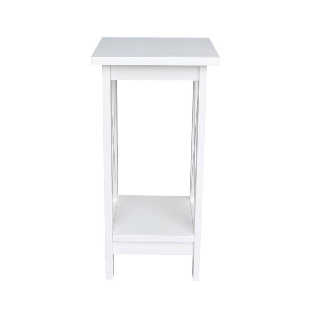 24" X-Sided Plant Stand , Snow White. Picture 1