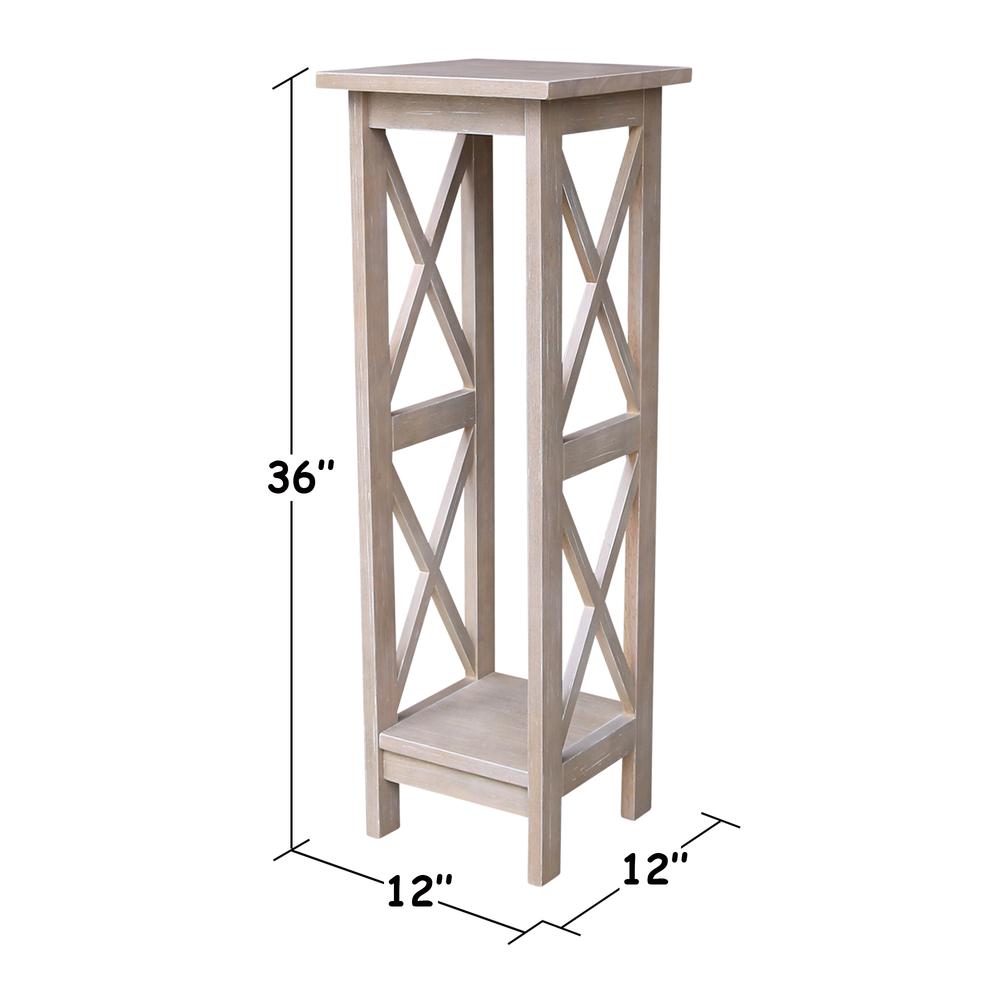 36" X-Sided Plant Stand , Washed Gray Taupe. Picture 2