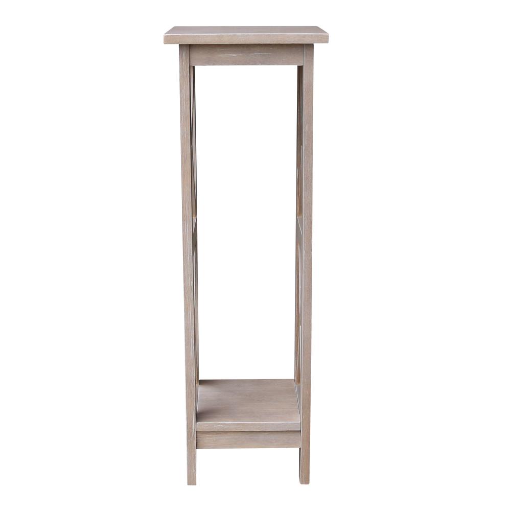 36" X-Sided Plant Stand , Washed Gray Taupe. Picture 2